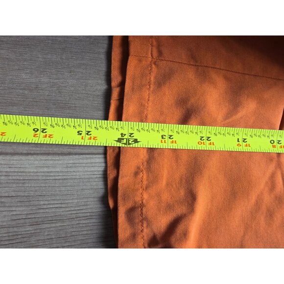 Silkland Womens 100% Silk Button-Up Orange Shirt With Front Pockets Size L - Picture 4 of 5